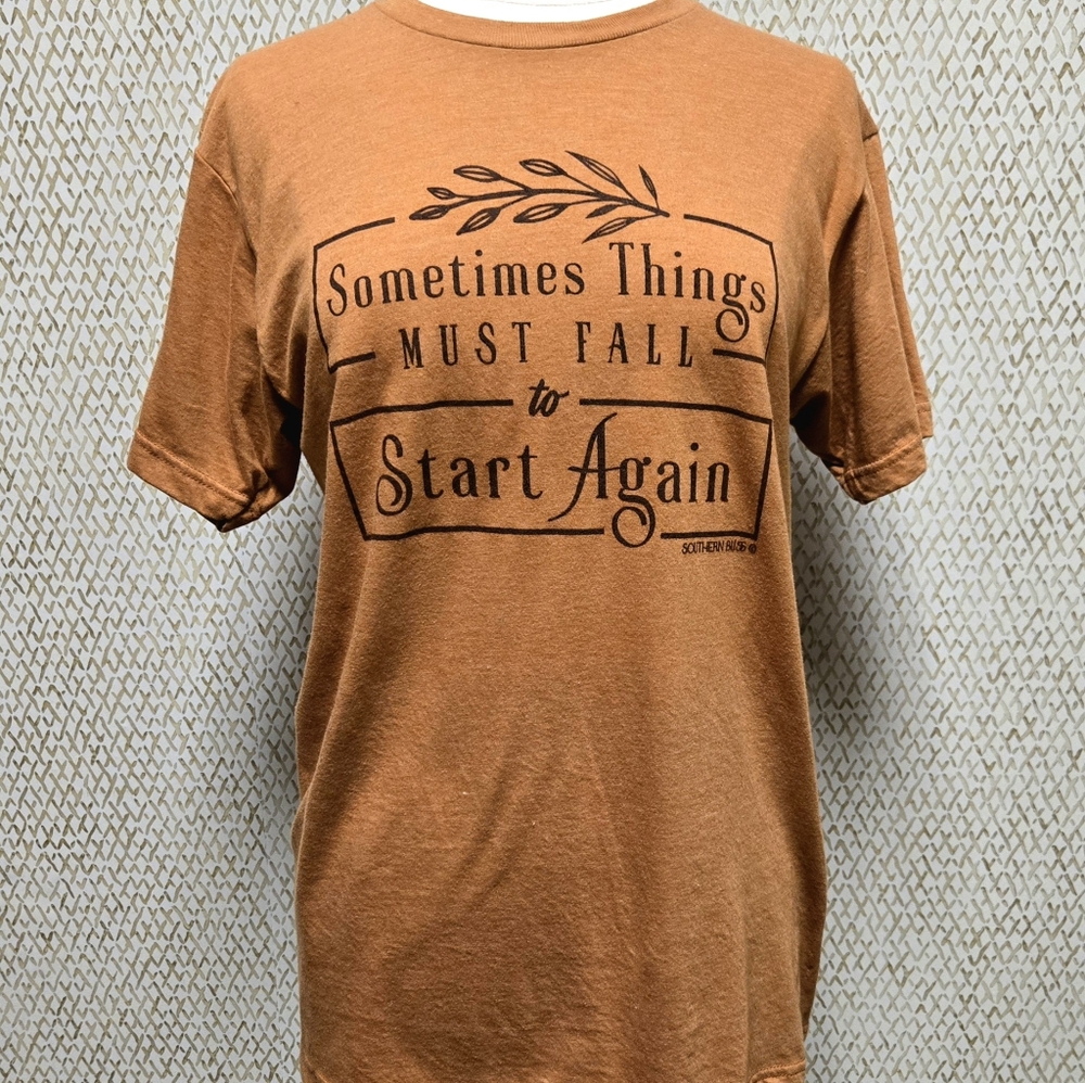 Rust color start again tee